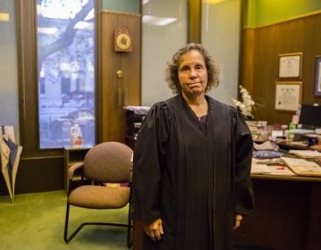 On the front lines of Lycoming County’s opioid crisis, Judge Nancy Butts helps people struggling with addiction and recovery during drug court. (Lindsay Lazarski/WHYY)