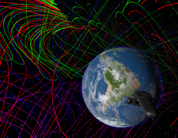 

A virtual reality program developed by NASA could help scientists visualize the magnetic fields around the earth. (NASA)