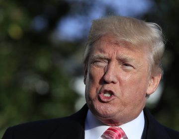 President Donald Trump speaks to reporters before leaving the White House, Tuesday, Nov. 21, 2017