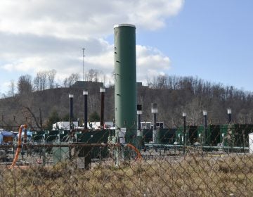 A natural gas well pad in Washington County, Pa.  Dec. 1, 2017. (Amy Sisk/StateImpact Pennsylvania)