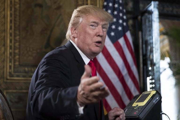 President Donald Trump at his Mar-a-Lago estate in Palm Beach, Fla.