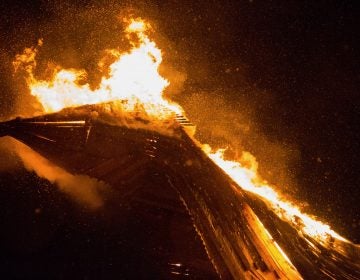 The phoenix catches fire at the 14th Annual Firebird Festival in Phoenixville, Pennsylvania.