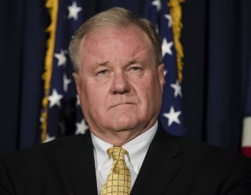 Candidate Pennsylvania Sen. Scott Wagner, R-York County, seeking the Republican Party's nomination to challenge Democratic Gov. Tom Wolf's re-election bid next year takes part in the Montgomery County Republican Committee gubernatorial forum in Blue Bell, Pa., Thursday, Oct. 19, 2017.