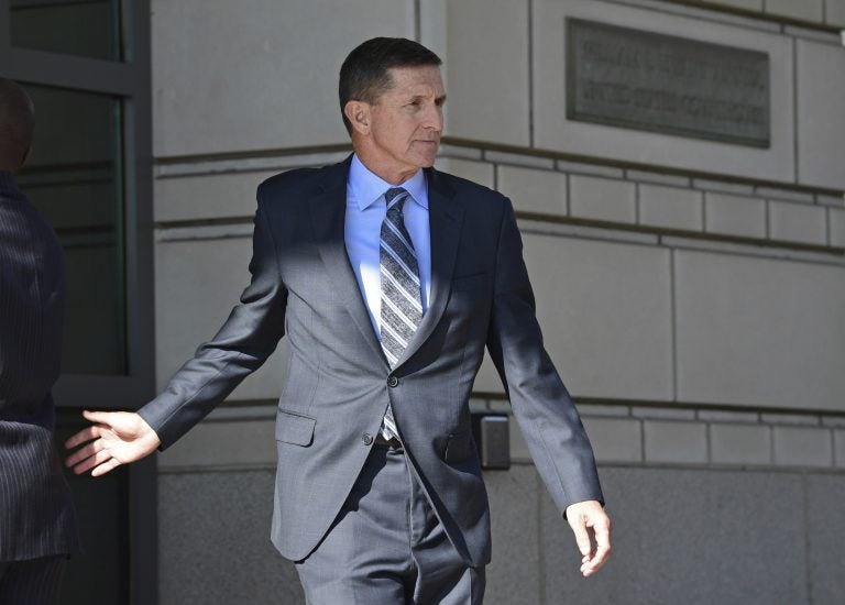 Former Trump national security adviser Michael Flynn leaves federal court in Washington, Friday, Dec. 1, 2017. Flynn pleaded guilty Friday to making false statements to the FBI, the first Trump White House official to make a guilty plea so far in a wide-ranging investigation led by special counsel Robert Mueller.