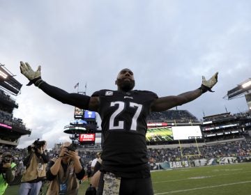 Philadelphia Eagles' Malcolm Jenkins reacts after an NFL football game against the Denver Broncos, Sunday, Nov. 5, 2017, in Philadelphia. (Michael Perez/AP Photo)