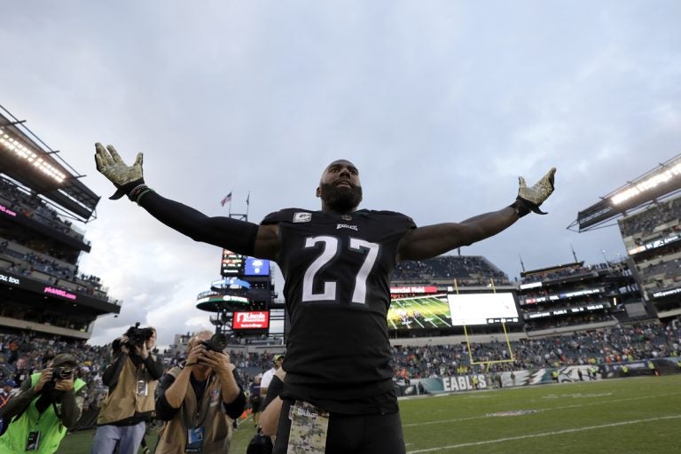 Philadelphia Eagles' Malcolm Jenkins reacts after an NFL football game against the Denver Broncos, Sunday, Nov. 5, 2017, in Philadelphia. (Michael Perez/AP Photo)