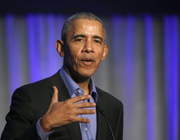 Former President Barack Obama addresses a summit on climate change last year. He will be in Philadelphia Friday to stump for Democrats on the November ballot. (Charles Rex Arbogast/AP Photo)