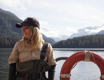 Chantal Pronteau has been a Kitasoo/Xai'xais Coastal Guardian Watchman since 2015. She patrols about 1,500 square miles of inlets on the Canadian coast. (Irina Zhorov/WHYY)