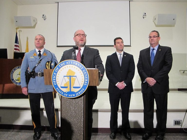 New Jersey Attorney General Christopher Porrino announces the arrests of 79 suspects in child pornography investigation. (Phil Gregory/WHYY)