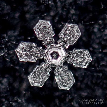 The beauty of a perfect snowflake that fell at the Jersey Shore. (Photo courtesy of John Entwistle Photography via JSHN)