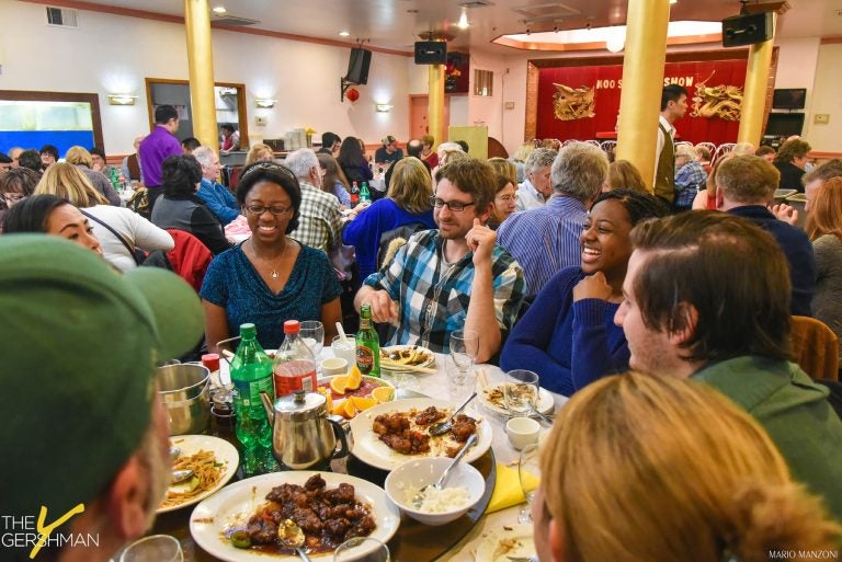 Revelers enjoy dinner and comedy at the Moo Shu Jew Show in 2016.