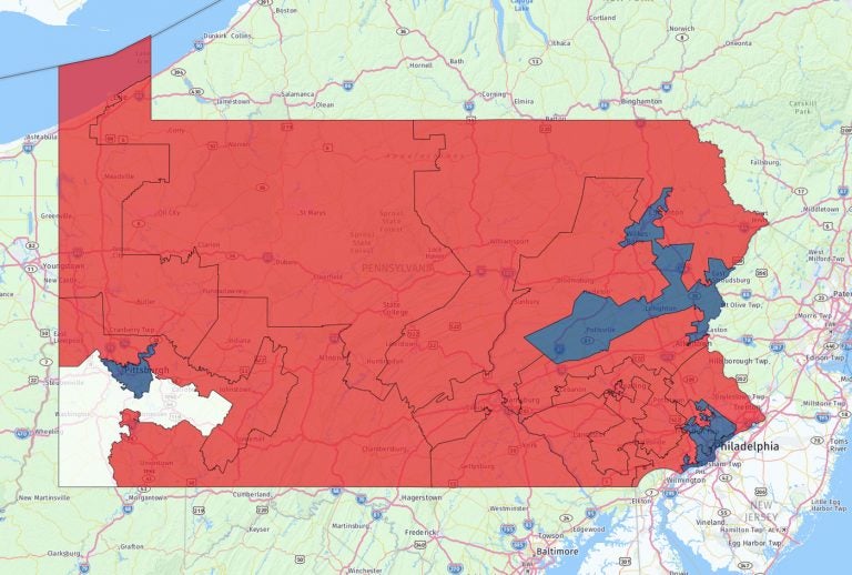 Us Congressional District Map Pennsylvania Supreme Court Strikes Down Congressional District Map - Whyy