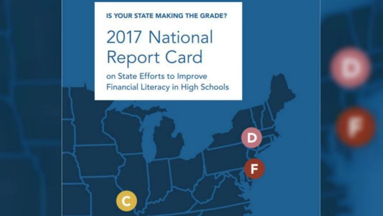 A Vermont college center gives Pennsylvania and Delaware a grade of F in efforts to teach financial literacy in their high schools. (Center for Financial Literacy)