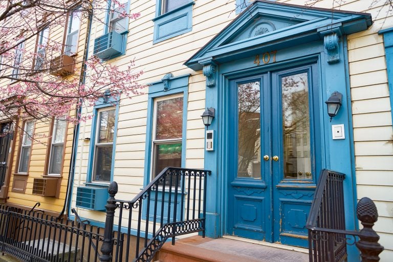 Homes in Jersey City, NJ in March, 2016.