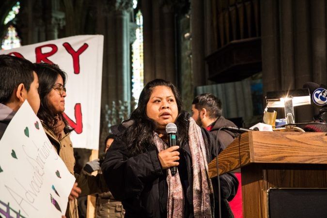 Carmella shares her story of life filled with violence in Mexico. (Kimberly Paynter/WHYY)