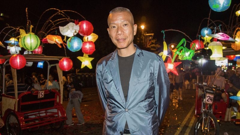 Cai Guo-Qiang  was commissioned by the Association for the Public Art to create a kinetic art piece that interacted with the Benjamin Franklin Parkway in honor of its centennial in 2017. (Emily Cohen for NewsWorks)