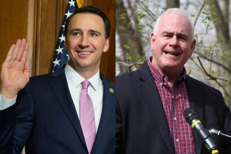 Pennsylvania Congressional representatives Ryan Costello (left) and Patrick Meehan.