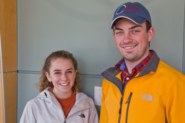 Rutgers University seniors Taylor Dodge and Steven Weber are headed to Antarctica. (Kimberly Paynter/WHYY)