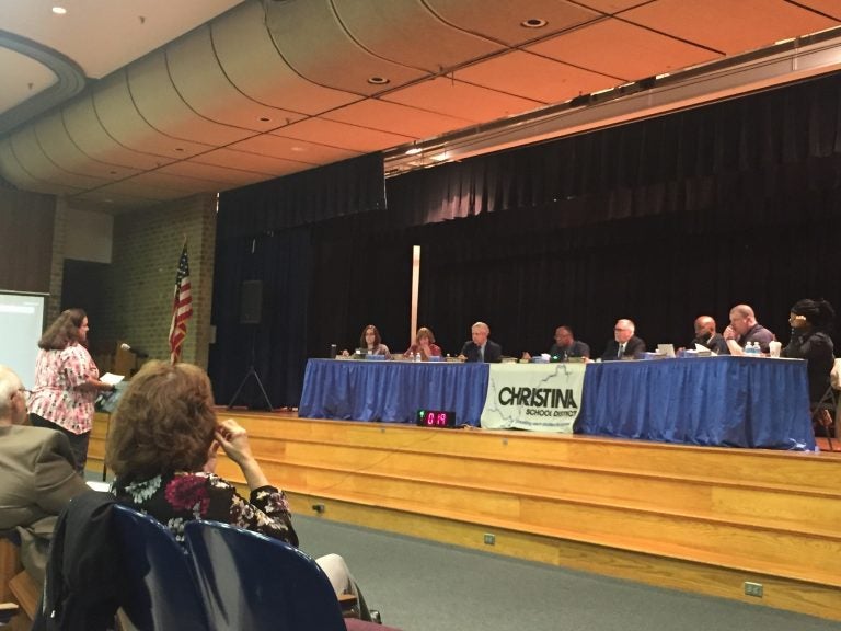 The board of the  Christina School District wants to delay the Carney administration's plan to close three Wilmington elementary schools and put the students into two existing schools that would have children in kindergarten through eighth grade. (Cris Barrish/WHYY)