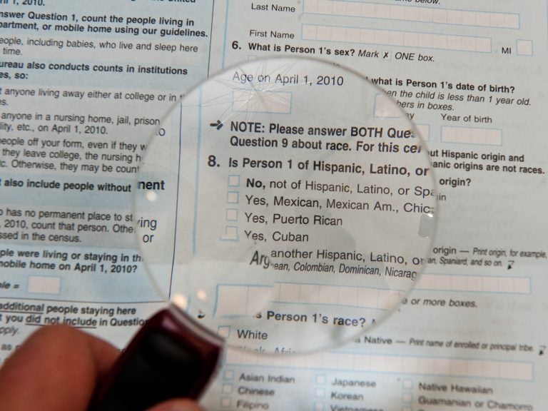 The 2010 census form included separate questions about race and Hispanic origin. The White House has yet to announce its decision on a proposal that would allow race and ethnicity to be asked in a single, combined question on the 2020 census. (Paul J. Richards/AFP/Getty Images)