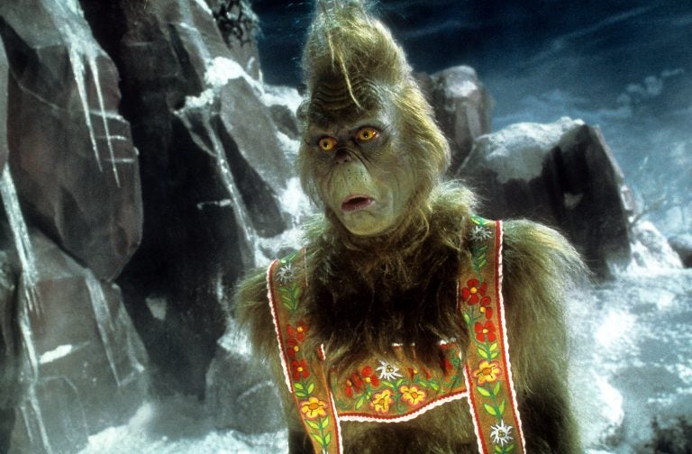 Jim Carrey stars as the title character the 2000 version of How The Grinch Stole Christmas. (Archive Photos/Getty Images)