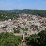 Johnstown is a city of 19,000 residents situated at the confluence of two rivers and surrounded by hills. (Margaret J. Krauss/WESA)
