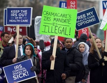 Opposition to Obamacare has been strong from the beginning. Demonstrators made their dissatisfaction clear in front of the Supreme Court in 2015. (Andrew Harrer/Bloomberg via Getty Images)