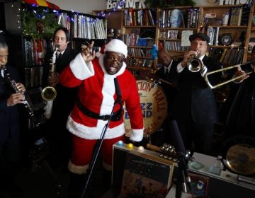 Preservation Hall Jazz Band performs at the Tiny Desk on Dec. 3, 2013.
(John W. Poole/NPR)
