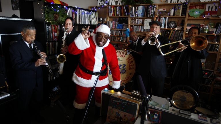 Preservation Hall Jazz Band performs at the Tiny Desk on Dec. 3, 2013.
(John W. Poole/NPR)