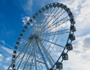 The view from the bottom of the new Ferris wheel.  (Steel Pier)