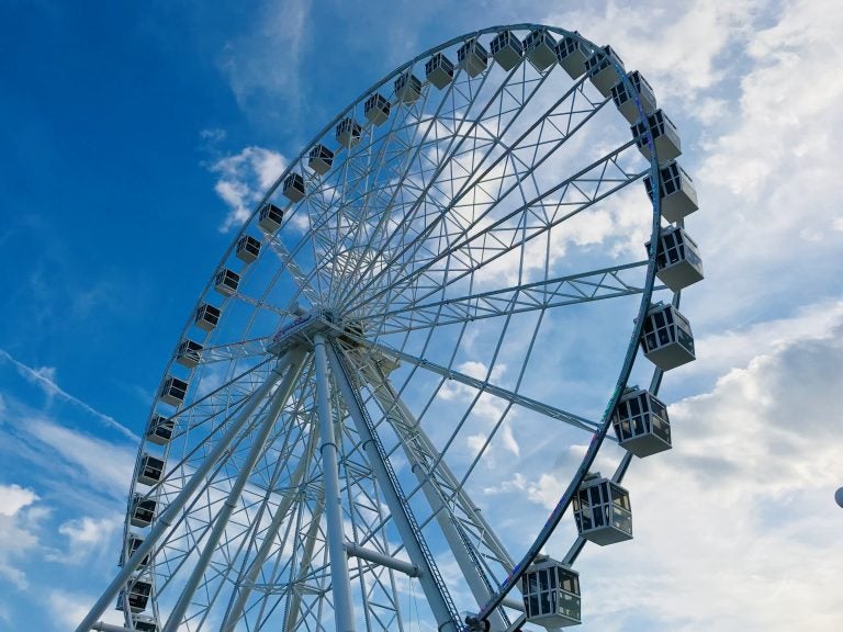 The view from the bottom of the new Ferris wheel.  (Steel Pier)