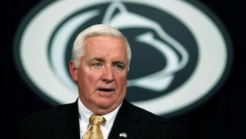 In this Nov. 10, 2011 file photo, Pennsylvania Gov. Tom Corbett speaks during a news conference after a Penn State Board of Trustees meeting in State College, Pa. (Matt Rourke/AP, file)