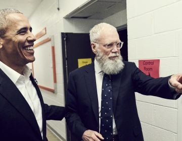 David Letterman interviews former President Barack Obama on My Next Guest Needs No Introduction with David Letterman. (Joe Pugliese/Netflix)