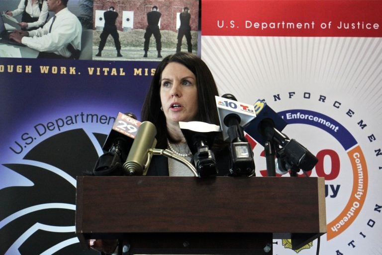 Special Agent in Charge Valerie Nickerson of the New Jersey Division of the Drug Enforcement Agency, announces the implementation of the 360 Strategy for Southern New Jersey to help combat the opioid epidemic.