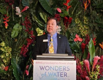 Sam Lemheney, senior vice president of shows and events for the Philadelphia Horticultural Society introduces 