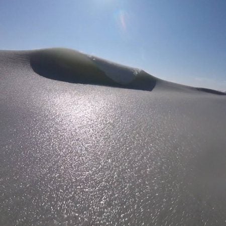Long Beach Island slushy ocean on Tuesday. (Photo courtesy of Chris Huch)