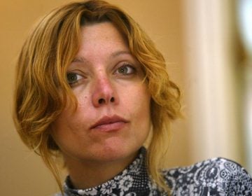 ** FILE ** Turkish author Elif Shafak is seen during an interview with The Associated Press in Istanbul, Turkey, in this Tuesday, Aug. 22, 2006 file photo.  A Turkish court on Thursday, Sept. 21, 2006, acquitted Elif Shafak, one of Turkey's leading authors, saying there was no evidence that she 