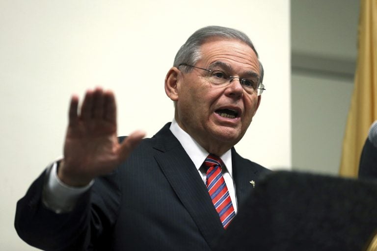 U.S. Sen. Bob Menendez of New Jersey wants the state to be exempted from a Trump administration plan for expanded offshore oil and gas drilling. (AP Photo/Mel Evans)