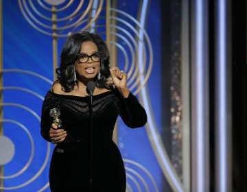 This image released by NBC shows Oprah Winfrey accepting the Cecil B. DeMille Award at the 75th Annual Golden Globe Awards in Beverly Hills, Calif., on Sunday, Jan. 7, 2018.