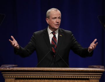 Phil Murphy gives his address after being sworn in as governor of New Jersey during his inauguration, Tuesday, Jan. 16, 2018, in Trenton, N.J.