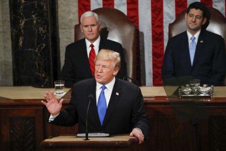 President Donald Trump delivers his State of the Union address to a joint session of Congress on Capitol Hill in Washington, Tuesday, Jan. 30, 2018.