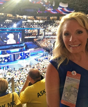 Gretchen Wisehart attends the 2016 Democratic National Convention in Philadelphia.