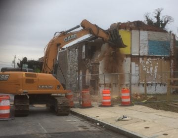 Two vacant homes were torn down to make way for new affordable housing. (WHYY/Zoe Read)