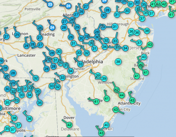 Weather Underground map at 8 a.m. Saturday. 