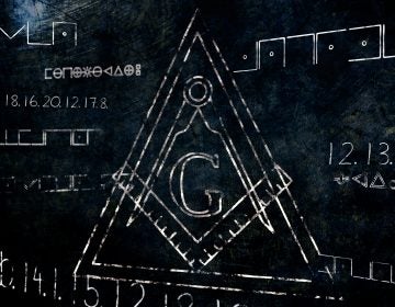 The Free Masonic Grand Lodge Sign and Illuminati Secret Characters in an Abstract Drawing Grungy Design Editorial Illustration