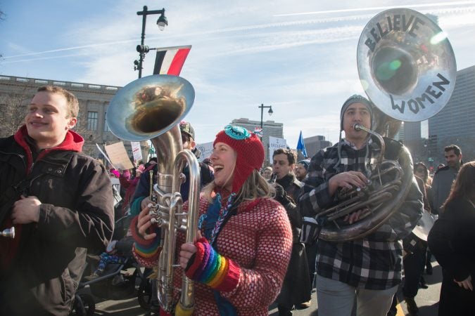 The 2018 Womens March on Philadelphia, January 20, 2018. (Emily Cohen for WHYY)