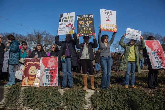 The 2018 Womens March on Philadelphia, January 20, 2018. (Emily Cohen for WHYY)