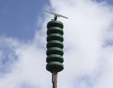 In this Nov. 29, 2017, file photo, a Hawaii Civil Defense Warning Device, which sounds an alert siren during natural disasters, is seen in Honolulu. (Caleb Jones/AP)