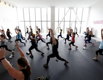 IMAGE DISTRIBUTED FOR SELF - Fitness enthusiasts are seen participating in a class at SELF Up & Out Studio on Saturday, June 27, 2015,  in New York. (Brian Ach/AP Images for Self)