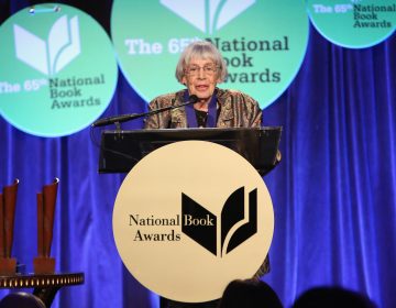 Ursula K. Le Guin speaks at the 2014 National Book Awards, where she was presented with lifetime achievement honors.